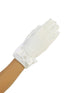 Girls Ivory Wrist Length Satin Organza Cuff Special Occasion Gloves 0-14 - SophiasStyle.com